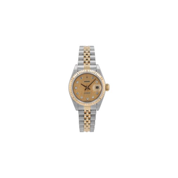Rolex Ladies Datejust 26mm Champagne Jubilee Dia Dial Fluted Jubilee Band 69173 main image 7